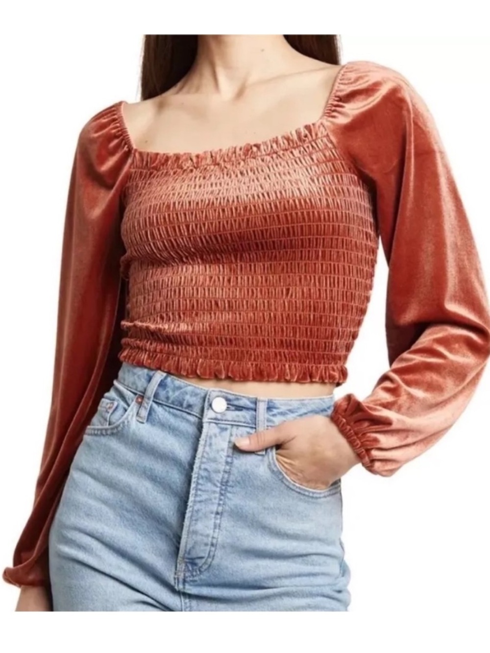 Elodie velvet blouse M
